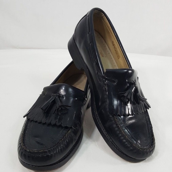 SAS Kiltie Tassel Black Loafers Men's Size 7.5 - Picture 2 of 8